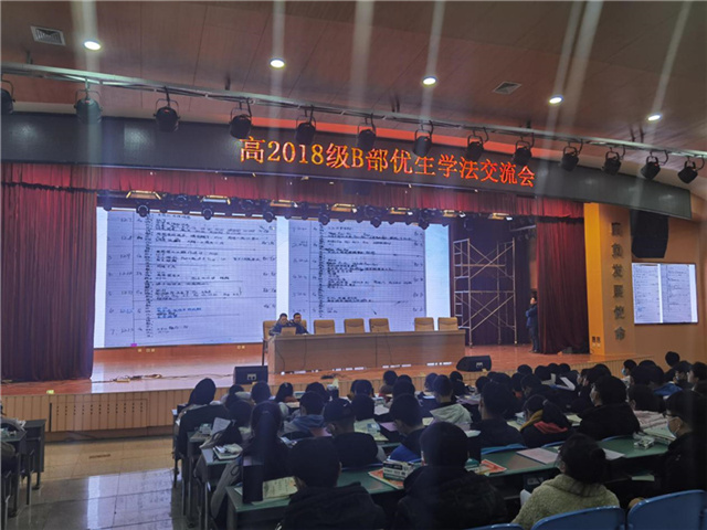 高2018級(jí)B部沖刺二診、備戰(zhàn)高考系列之七： 2018級(jí)B部召開優(yōu)生學(xué)法交流會(huì)